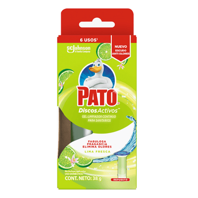 Pato Gel Discos Activos Lima Fresca Cítrica Repuesto 36ml1