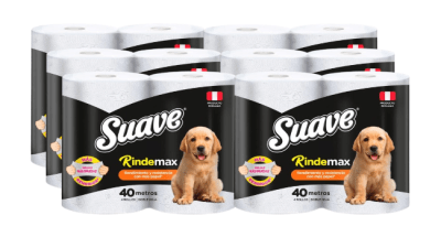 Suave Papel Higiénico RindeMax Plancha 24und