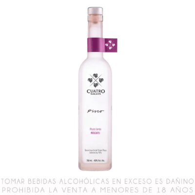 Pisco Mosto Verde Moscatel Cuatro Gallos 700ml
