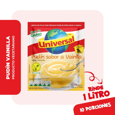 Universal Pudín Sabor Vainilla Bolsa 100gr