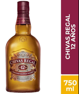 Whisky Chivas Regal 12 Años Botella 750ml