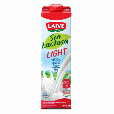 Laive Leche sin Lactosa Light UHT Caja 946ml