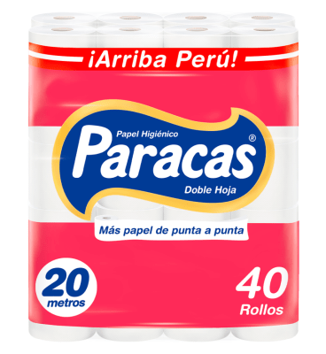 Paracas Rojo Papel Higiénico Maleta 40und