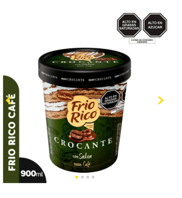 Helado D'ONOFRIO Frio Rico Crocante Café Pote 900ml