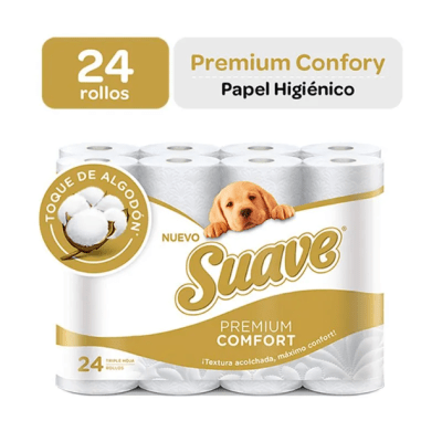 Suave Papel Higiénico Premium Confort Maleta 24und