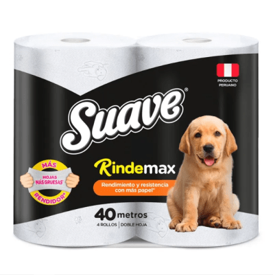 Suave Papel Higiénico RindeMax 4und1