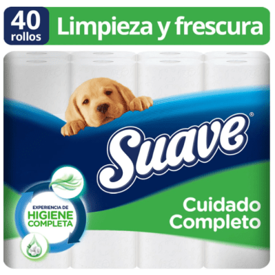 Suave Papel Higiénico Cuidado Completo Maleta 40und1