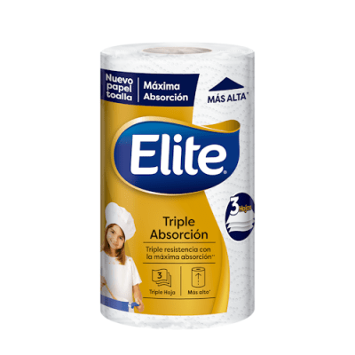 Elite Papel Toalla Triple Absorción Rollo 1und