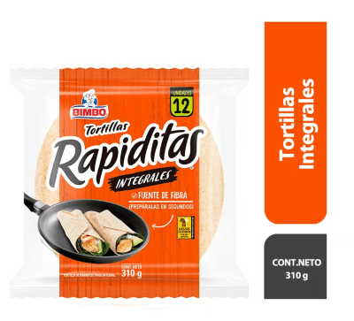 Bimbo Tortillas Rapiditas Integrales 12und