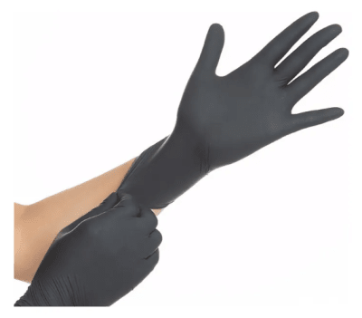 Guantes de Nitrilo Negro Talla M Caja 100und