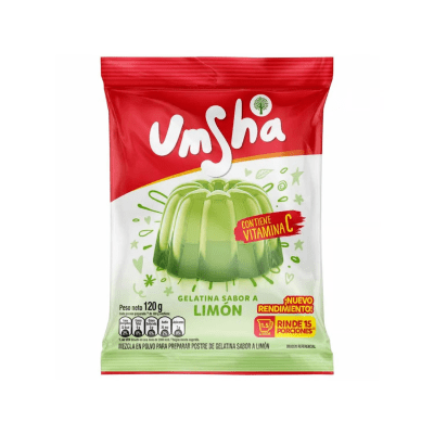 Umsha Gelatina Sabor Limón Bolsa 130gr