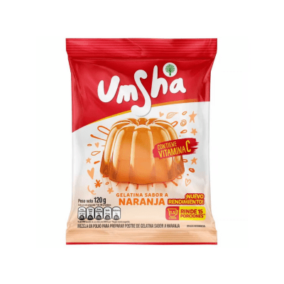 Umsha Gelatina Sabor Naranja Bolsa 130gr