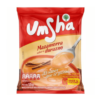 Umsha Mazamorra Sabor Durazno Bolsa 125gr1