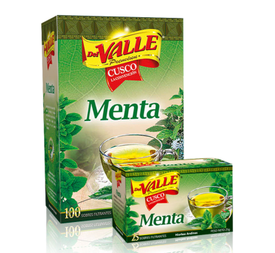 Del Valle Menta Filtrante Caja 25und