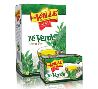 Del Valle Té Verde Filtrante Caja 100und1