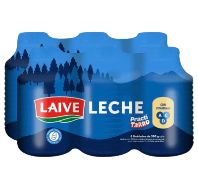 Laive Leche PractiTarro Botella 390gr Pack 12und1