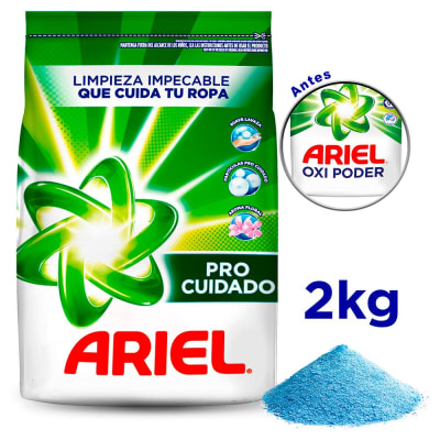 Ariel Detergente Polvo Pro cuidado Bolsa 2kg1
