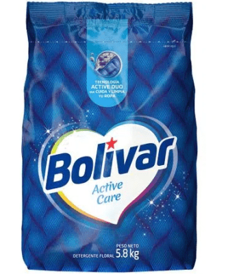 Bolívar Detergente Polvo Active Care Bolsa 5.8kg