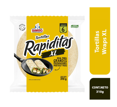 Bimbo Tortillas Rapiditas Wraps XXL 6und