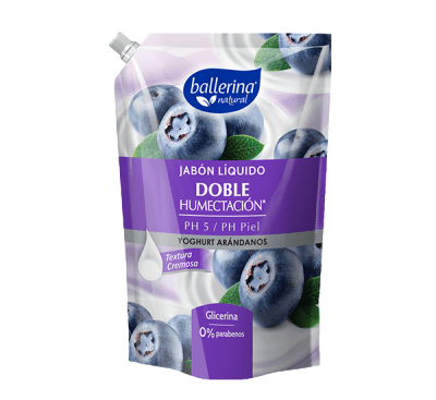 Ballerina Jabón Líquido Yoghurt y Arándanos Doypack 750ml