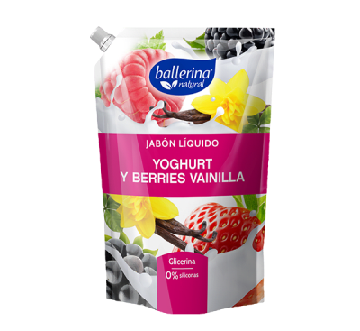 Ballerina Jabón Líquido Yoghurt y Berries Vainilla Doypack 750ml1