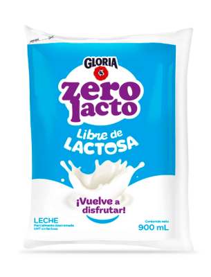 Gloria Leche Zerolacto UHT Bolsa 900ml