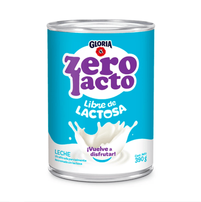 Gloria Leche Zerolacto Lata 390gr