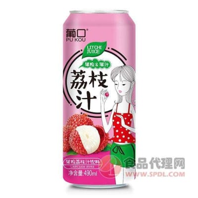 Caja Jugo Lychee PU KOU 490ml x 15