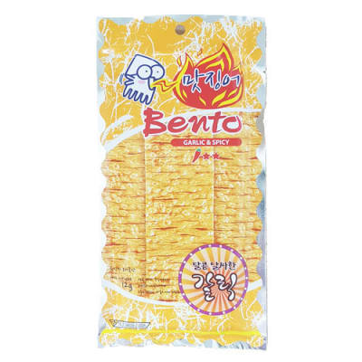 Caja Snack Calamar Ajo Picante (Amarillo) 12g x 24