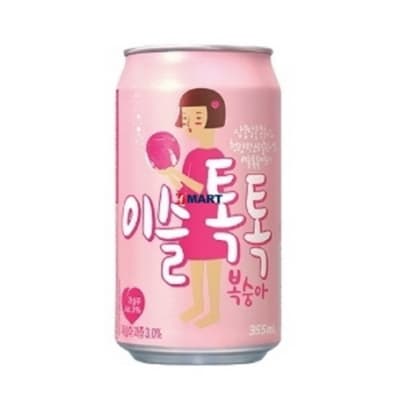 Caja Soju Sparkling Jinro Tok Tok Durazno 355ml x 24(3%grado alcohol)