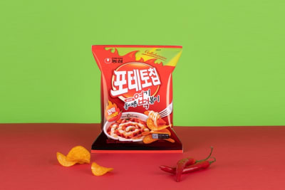 Caja Snack Papas Fritas Con Sabor Tteokboki Picante 50g x 16