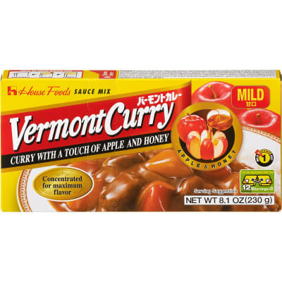 Caja Curry Vermont Manzana Mild (Rojo) 230Gr x 60