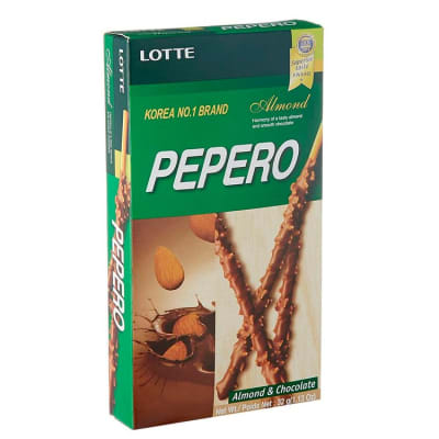 Caja Pepero Chocolate Almendras (Verde) 37g x 401