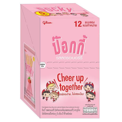 Caja Galleta Pocky Thai Frutilla 11g x 12 x 10