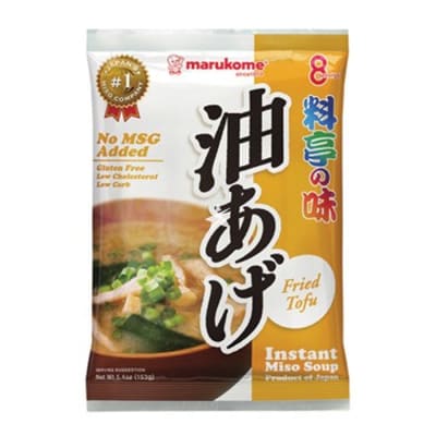 Caja Sopa Miso inst. Tofu Frito Marukome 2porc. 170g x 10