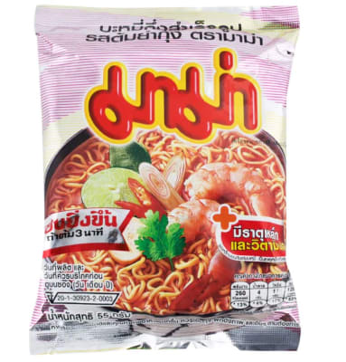 Caja Ramen Inst. Camaron Tom Yum (Mama) 55g x 180