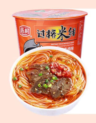 Caja Ramen Pote Inst. Vacuno Picante Fideo de Arroz 100gx12