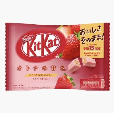 Caja Kit Kat Mini Frutilla  10 Piezas x 12