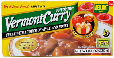 Caja Curry Vermont Manzana Med Hot (Verde) 230Gr  x 601