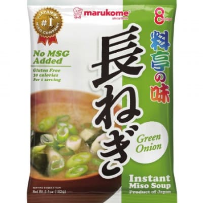 Caja Sopa Miso Inst. Cebollin Marukome  Gluten Free 8Porc.  x 101