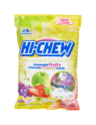 Caja Masticable fruta Uva,Manza y Frutila 100g x6