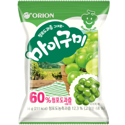 Caja Gomita Forma Uva Verde 66g x 401