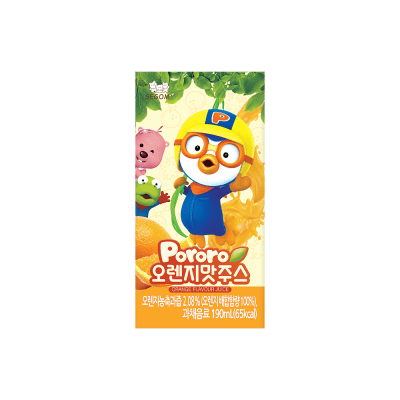 Caja Jugo Pororo Naranja 190ml  x 24