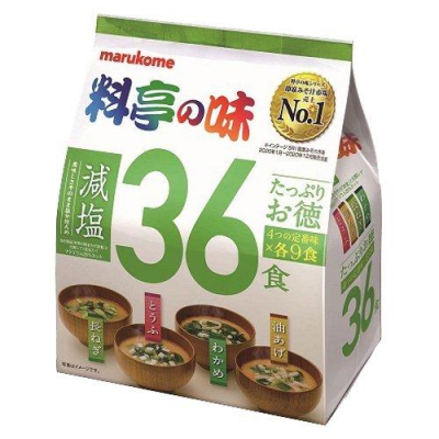 Caja Sopa Inst. Miso de Arroz Bonito y Algas 25% menos sal 549g 36Porc. x 12 (1916)1