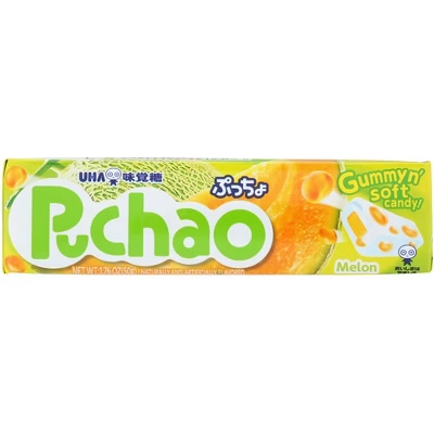 Caja Masticable Puchao Melon con Trozos de Gomita 50g x 180