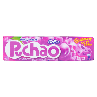 Caja Masticable Puchao Uva con Trozos de Gomita 50g x 120