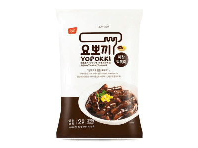 Caja Tteokbokki Bolsa Jjajang Poroto Negro 120g x 20