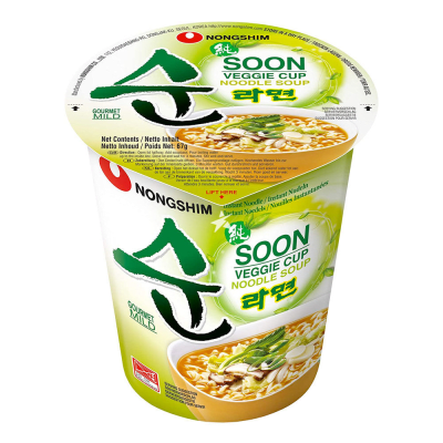 Caja Ramen Inst. Cup Soon Verdura Veggie  67g x 12