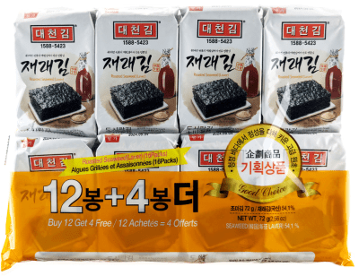 Caja Snack Nori Original 4.5g x 16 x 8