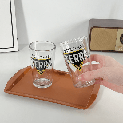 Caja Vaso para Cerveza Logo TERRA x 10